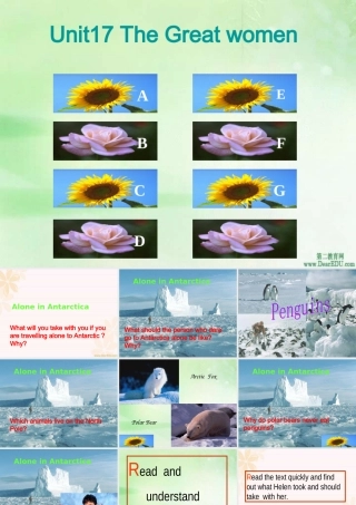 新课标 人教版高一英语Unit17 The Great women 课件