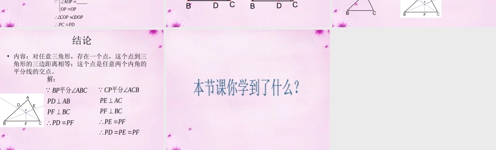 八年级数学上册 1.4 线段、角的轴对称性(第3课时)课件 苏科版 课件