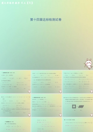 八年级数学上册 第十四章 整式的乘法与因式分解达标检测试卷习题课件 (新版)新人教版 课件