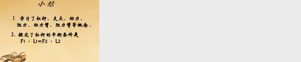 八年级物理下册 杠杆教学课件 教科版 课件