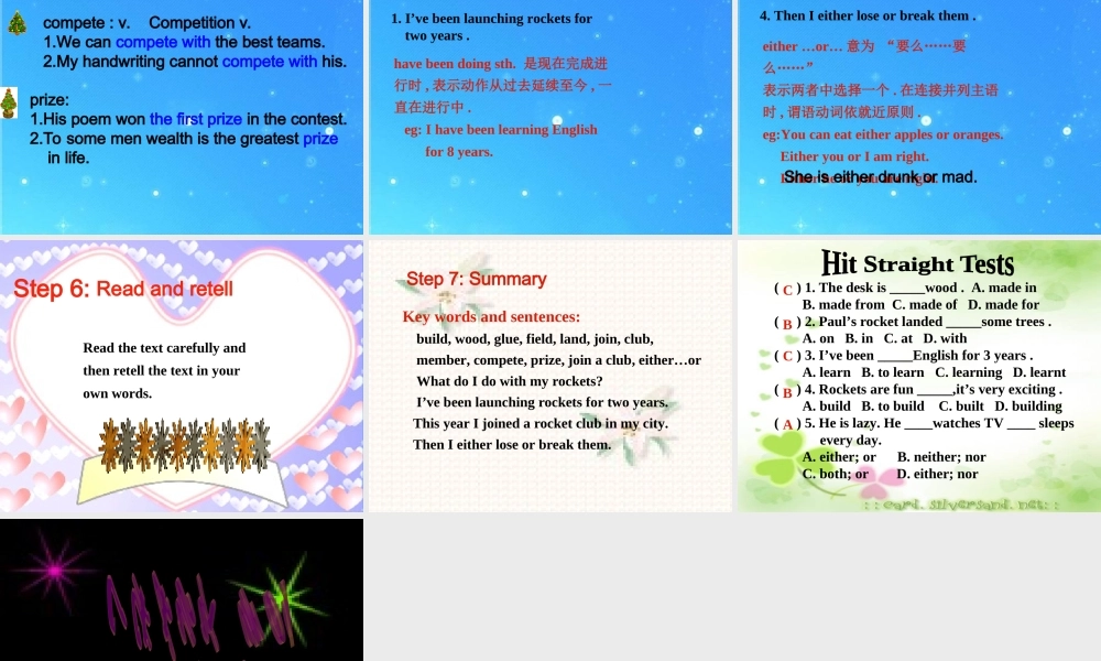 八年级英语上册 Unit 7 Enjoy your hobby Lesson 53课件 冀教版 课件