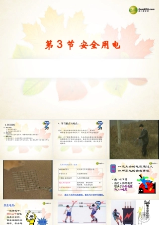 九年级物理全册 第十九章 生活用电 第3节 安全用电名师教学课件1 新人教版 课件