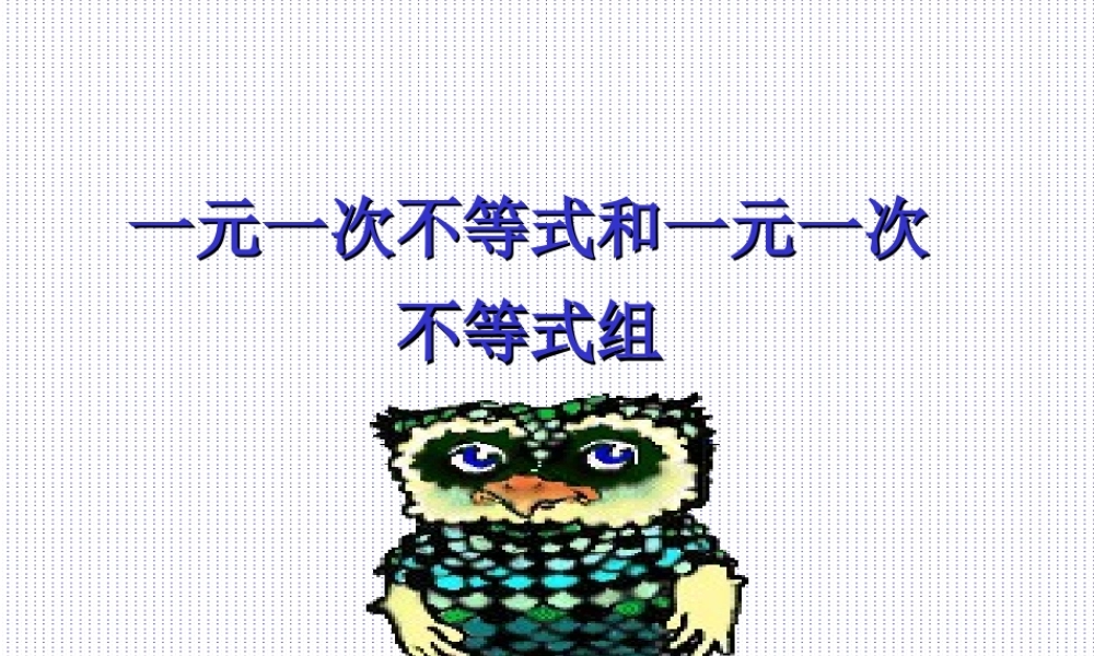 八年级数学 不等式课件