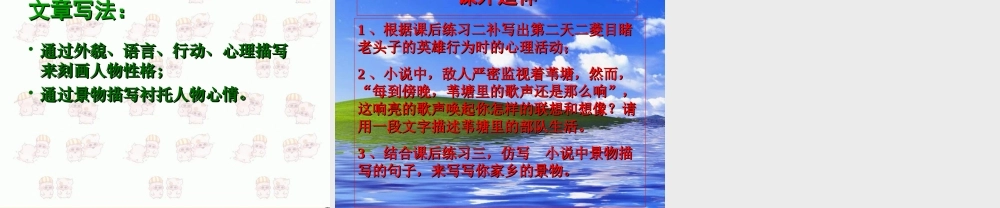 八年级语文(芦花荡)课件  课件