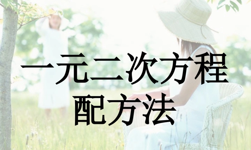 新课标中考数学复习课件 一元二次方程配方法等练习 新课标中考数学复习课件 一元二次方程配方法及练习[整理三套]