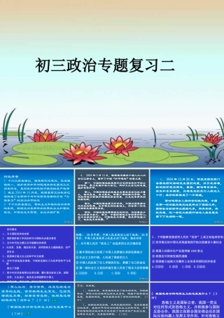 新课标初三政治专题复习二 课件