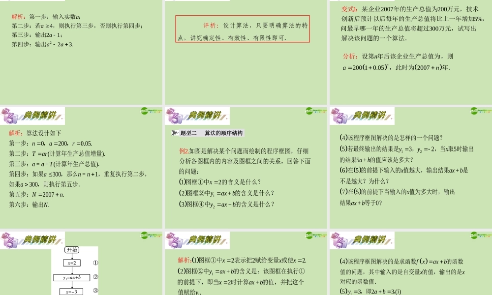 安徽省高三数学复习 第13单元第74讲 算法与程序框图课件 理 课件