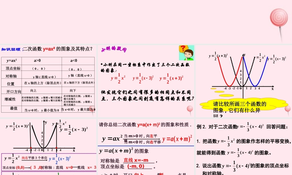 九年级数学上册 第1章 二次函数 12 二次函数的图象(2)课件(新版)浙教版 课件