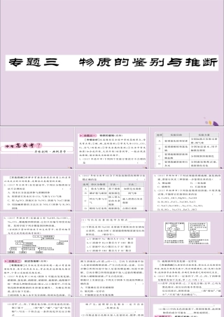 中考化学总复习 第二轮 专题训练 提升能力 专题三 物质的鉴别与推断课件