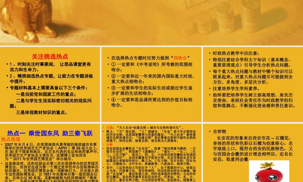 中考政治热点报告 课件