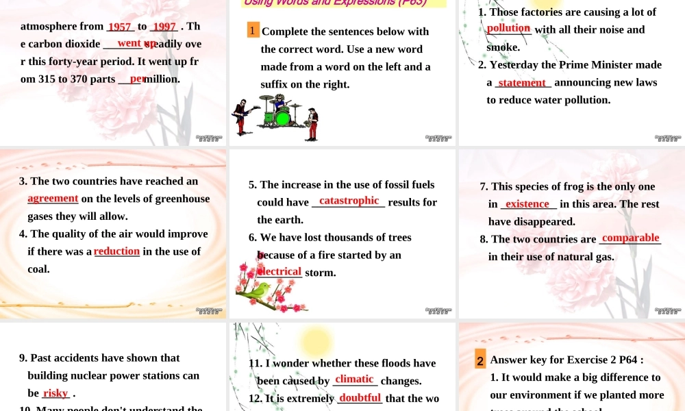 广东地区高二英语Module6 Unit4 Language study课件 人教实验版 课件
