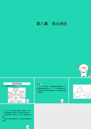 中考地理 七下 第八章 西北地区复习课件