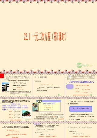 九年级数学上册(221 一元二次方程)课件 人教新课标版 课件