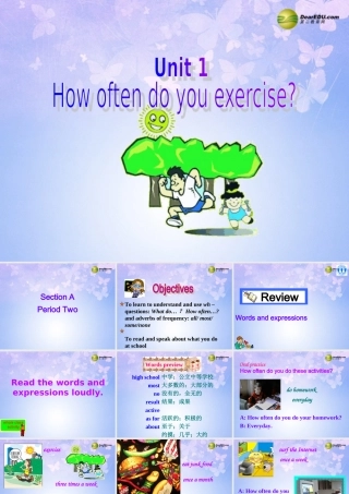 八年级英语上册(Unit 1 How often do you exercise Section A2)课件 人教新目标版 课件