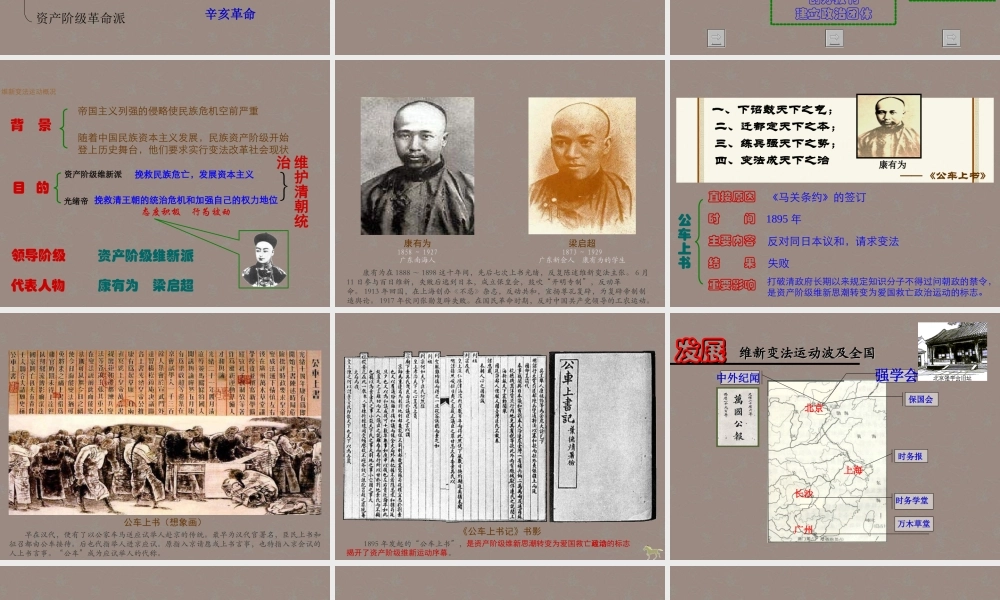 八年级历史上册 第二学习主题 第6课 戊戌变法课件 川教版 课件