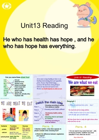 人教版高一英语Unit13 Reading 课件