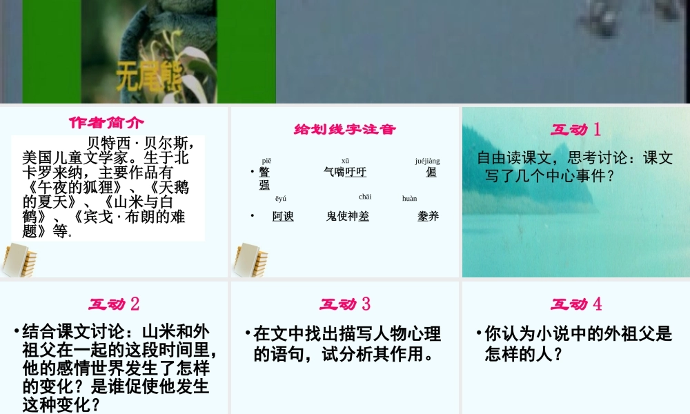 八年级语文上册 第16课(山米与白鹤)课件 语文版 课件