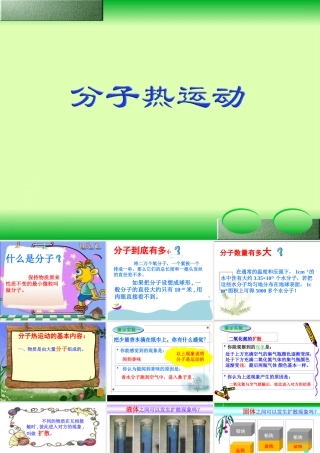 初三物理复习课件 分子热运动 人教版 课件