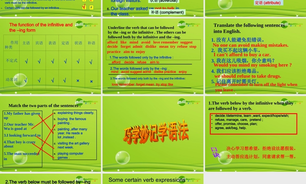 外研版必修二Module4 Grammar课件