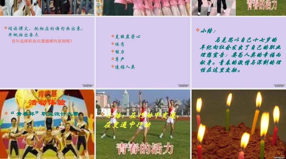 在选择职业时的考虑课件 必修1 课件