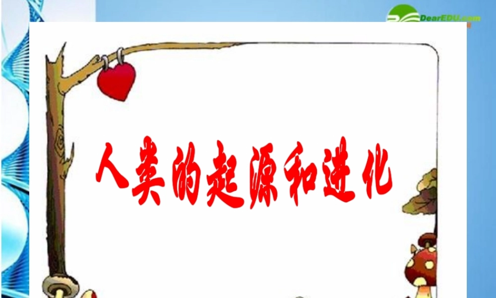 八年级生物下册 人类的起源和进化课件 苏科版 课件
