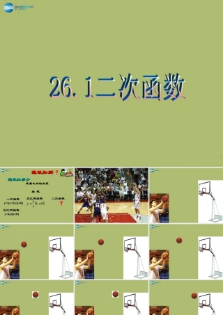 九年级数学下册 261 二次函数课件2 (新版)华东师大版 课件