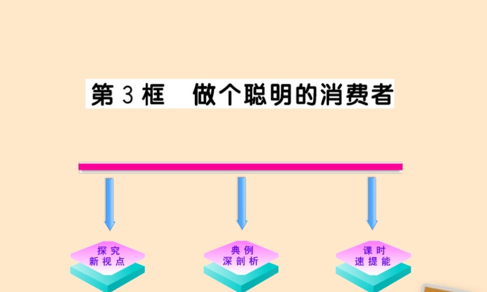 山东省10-11版八年级政治上册 4.9.3 做个聪明的消费者课件 人民版  课件