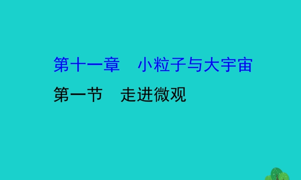 八年级物理全册 第十一章 第一节走进微观习题课件 (新版)沪科版 课件