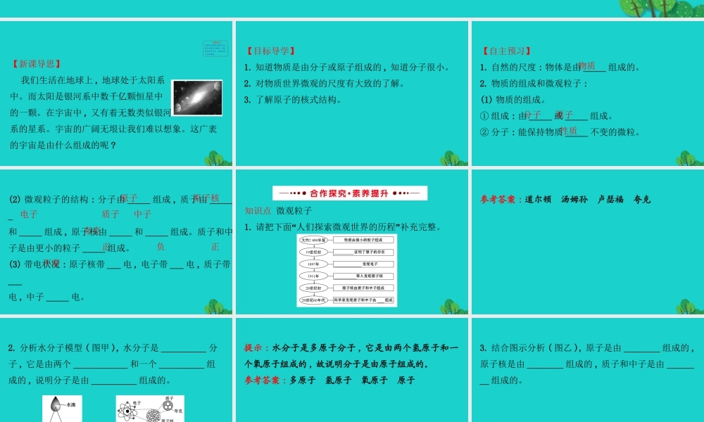 八年级物理全册 第十一章 第一节走进微观习题课件 (新版)沪科版 课件