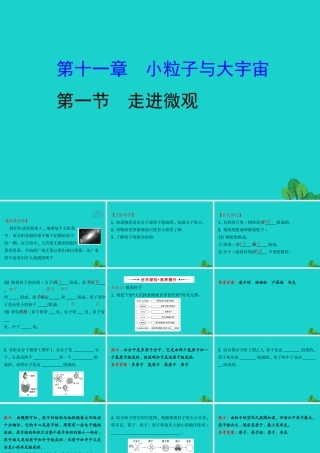 八年级物理全册 第十一章 第一节走进微观习题课件 (新版)沪科版 课件