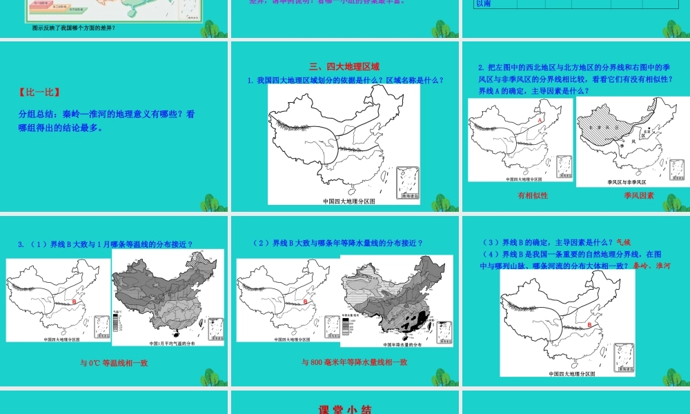 八年级地理下册 第五章 中国的地理差异课件(新版)新人教版 课件