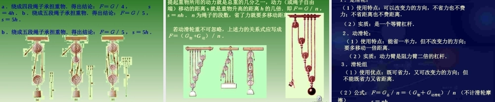 八年级物理下册 11.3(滑轮)课件 教科版 课件