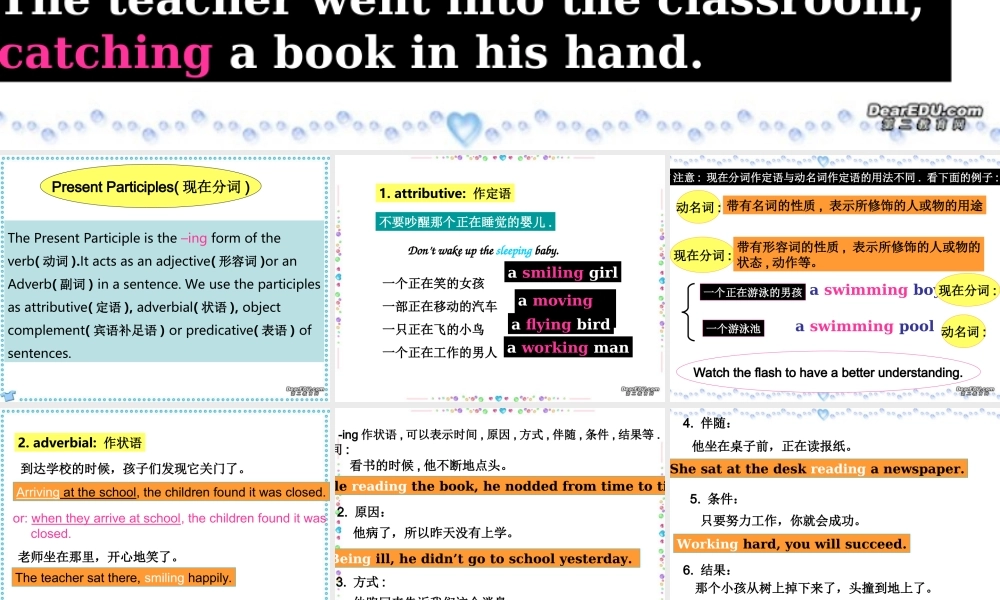 广东省高考英语专题复习重要语法现在分词 新课标 人教版 试题