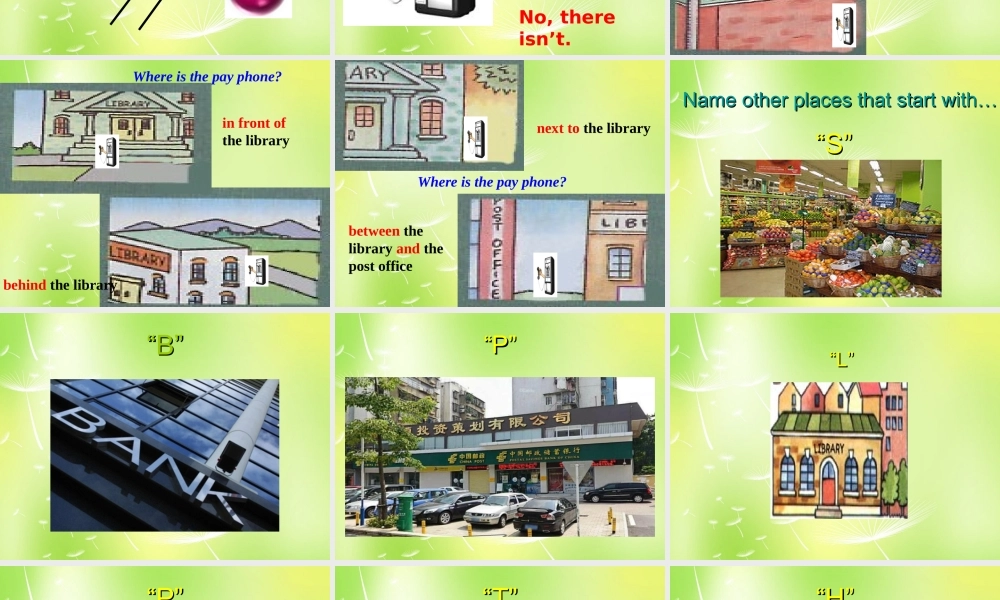 七年级英语下册 Unit 8 Is there a post office near here Section A课件1 (新版)人教新目标版 课件