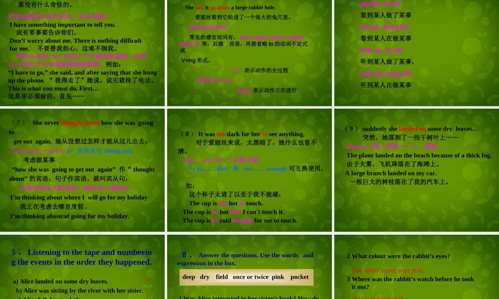 八年级英语上册 Module 7 Unit 2 She was thinking about her cat2课件 (新版)外研版 课件