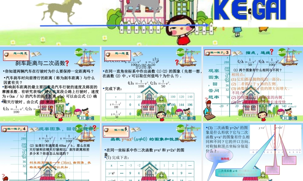 九年级数学下册1二次函数所描述的关系课件北师大版2 课件