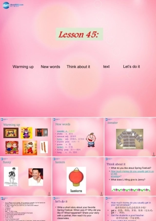 七年级英语下册 Unit 6 Lesson 45课件 冀教版 课件