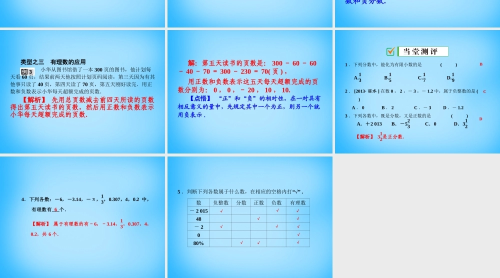 中学七年级数学上册 1.2.1 有理数课件 (新版)新人教版