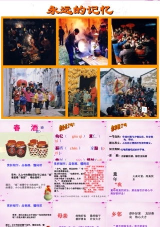 八年级语文下册 4.19(春酒)课件 (新版)新人教版 课件