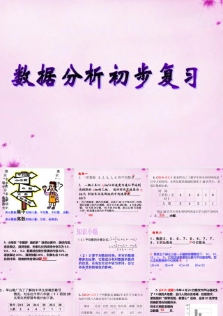七年级数学下册 第3章 数据的分析初步复习课件 (新版)苏科版 课件