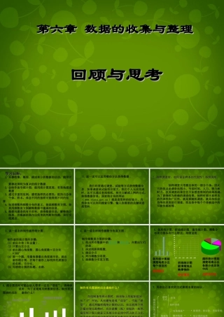 中学七年级数学上册 第六章 数据的收集与整理回顾与思考课件 (新版)北师大版 课件