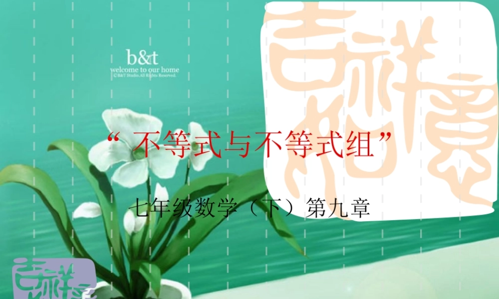 七年级数学下册 第9章教材知识梳理 新课标人教版 试题