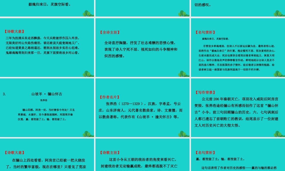 九年级语文下册 第六单元 课外古诗词诵读课件 新人教版 课件