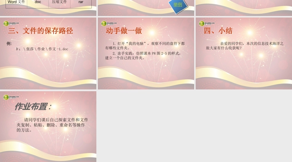 中学七年级信息技术下册 第2课(文件和文件夹)课件 川教版 课件