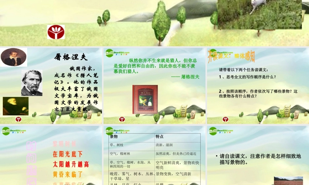 七年级语文上册 12.树林和草原 课件 语文版 课件