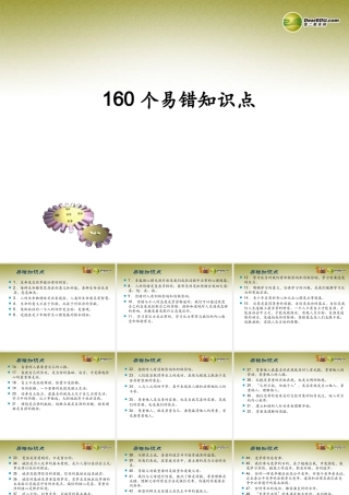 九年级政治专题复习 易错知识点课件