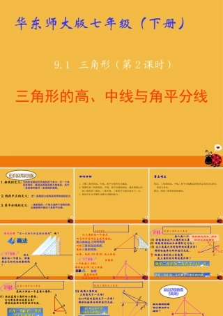 七年级数学下册 9.1 三角形(2)课件 华东师大版 课件