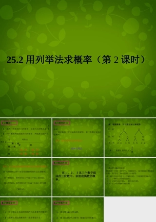 中学九年级数学上册 25.2 用列举法求概率(第2课时)课件 (新版)新人教版 课件