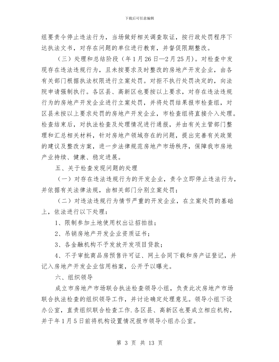 市区房地产市场检查通知与市区民营企业人才研讨发言汇编_第3页