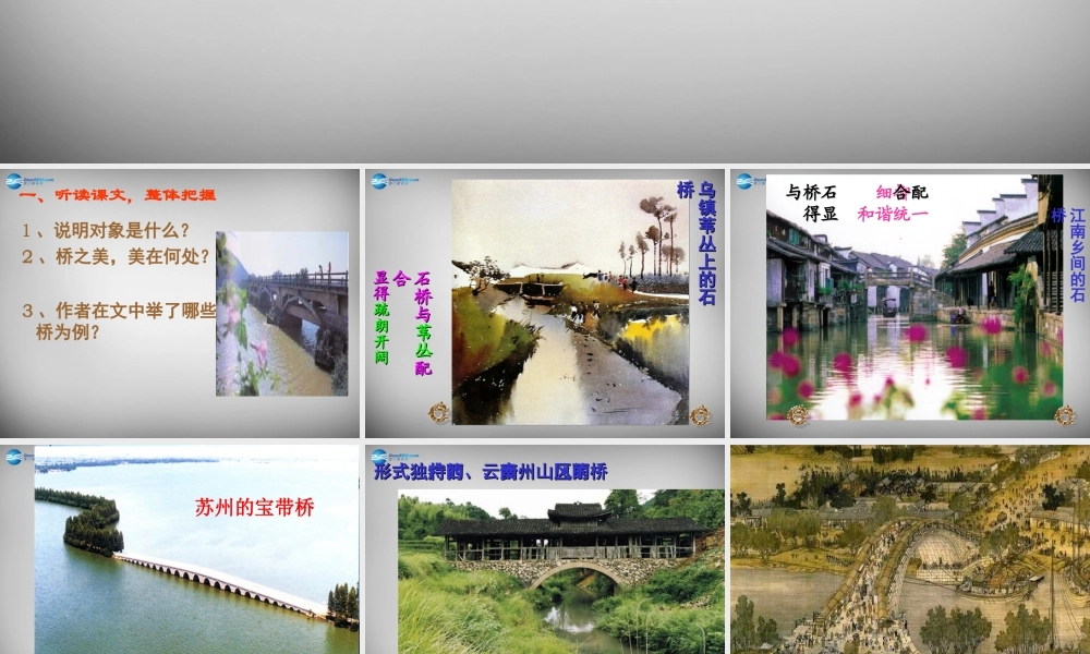 八年级语文上册 12 桥之美课件 (新版)新人教版 课件